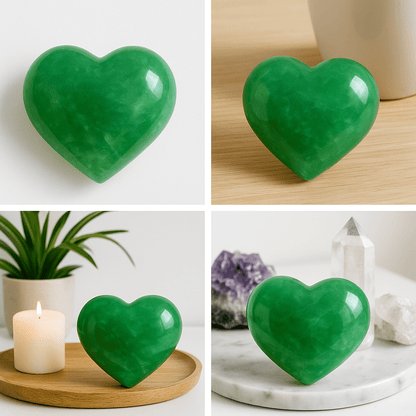 3D Green Fluorite Heart –