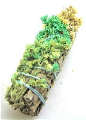 Natural, Green Mullein & White Sage Smudge Stick (4 in.)