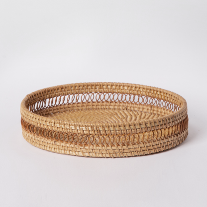 405 - Round Rattan Tray