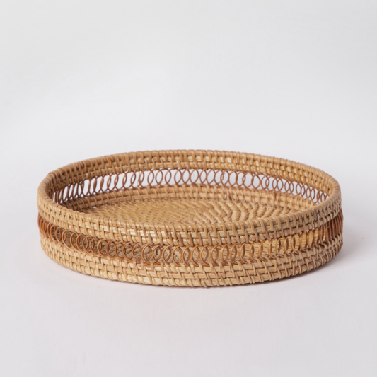 405 - Round Rattan Tray