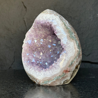 Quartz, Amethyst & Agate Oval – 7.5 lb Fully Polished Crystal