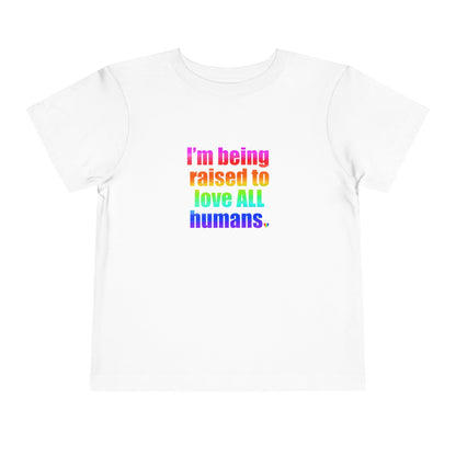 Bespattered Facade Love All Humans Toddler Short Sleeve Tee