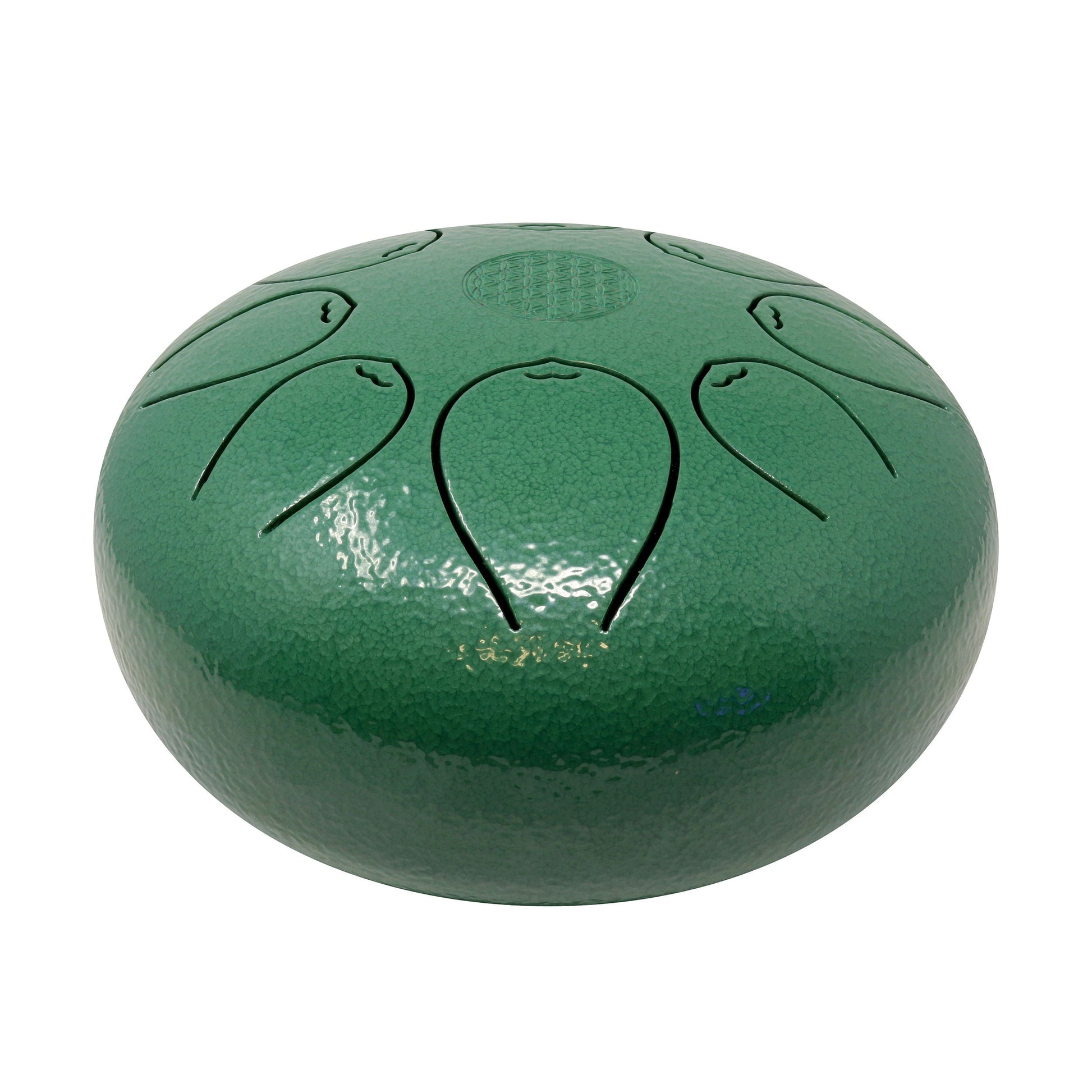 20cm Pentatonic Steel Singing Drum - Metal Green –