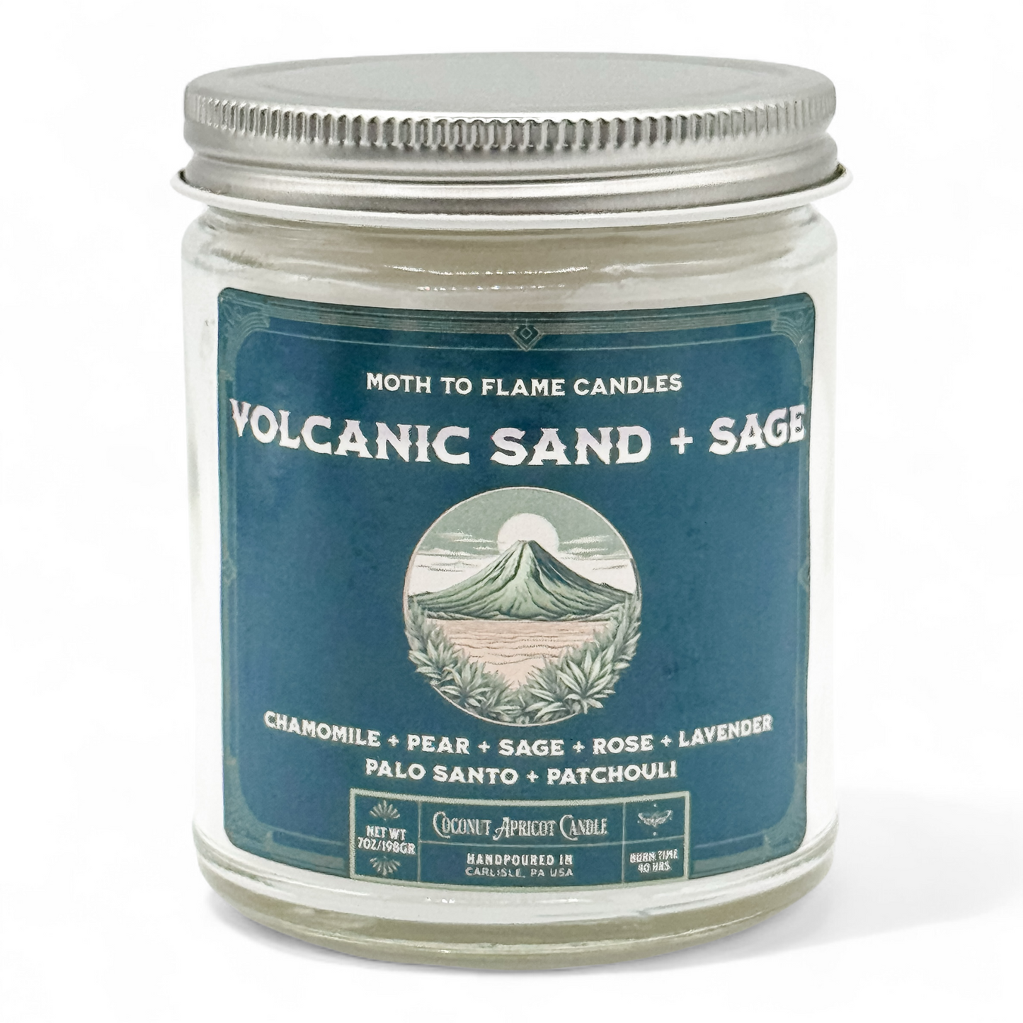 Volcanic Sand + Sage - 7 oz - Chamomile, Lavender, Palo Santo, Sage
