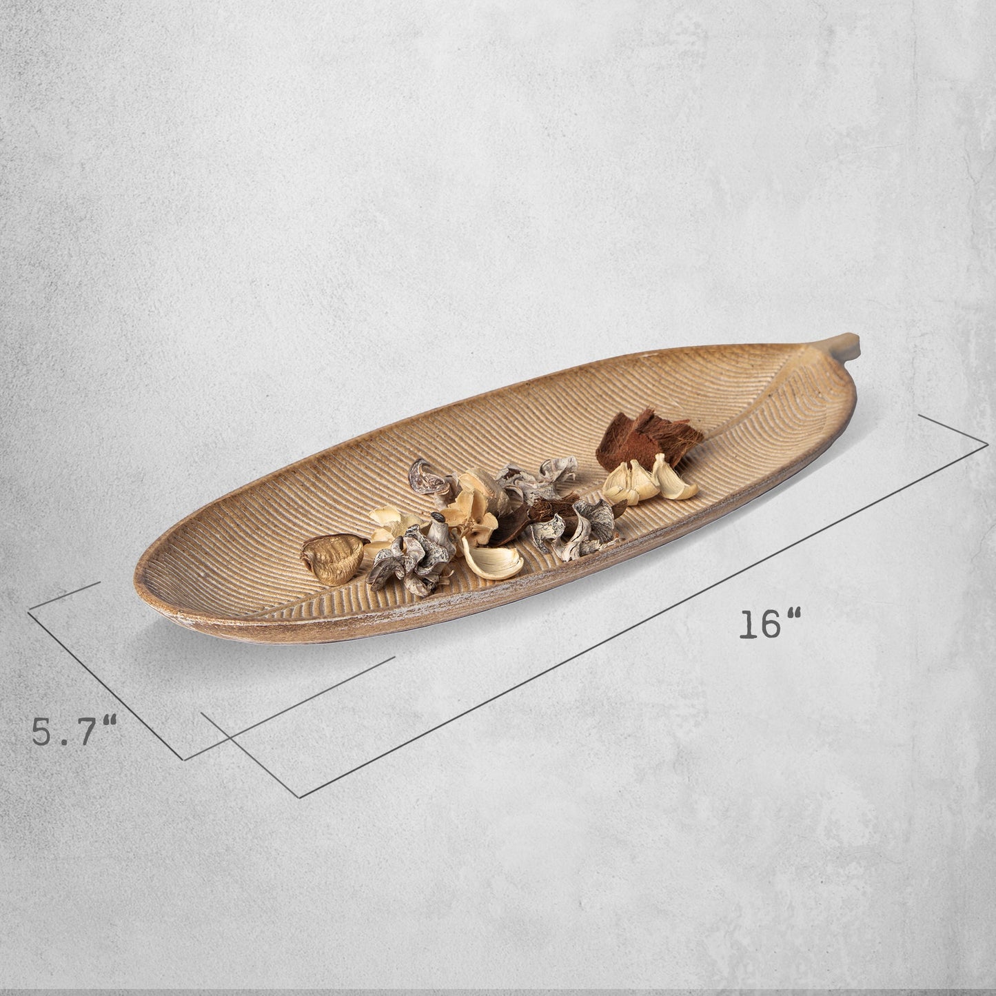423 - Leaf Design Wood Tray - Elegant Jewelry Plate Tray with Intricate Leaf Design - Decorative Centerpiece for Home, Kitchen, and Events