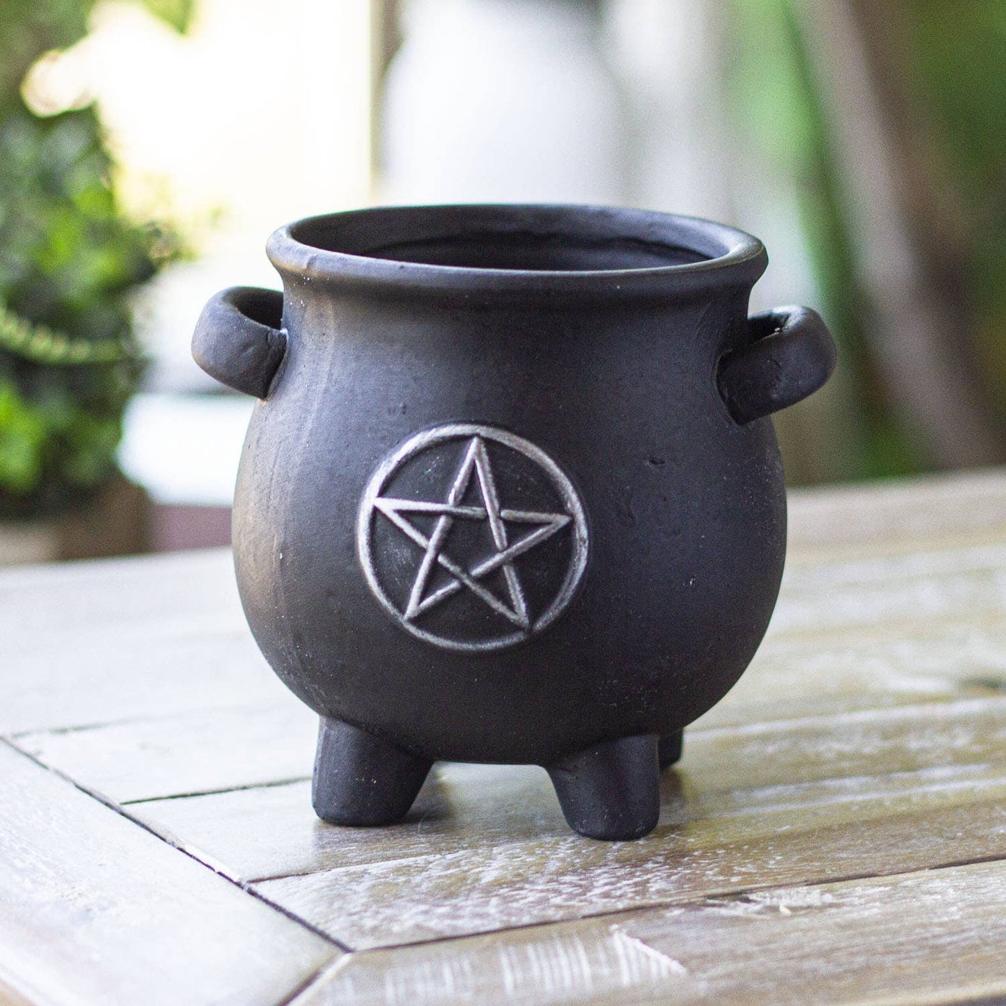 Cauldron Pentacle Planter Pot – Witchy Herb & Plant Cauldron