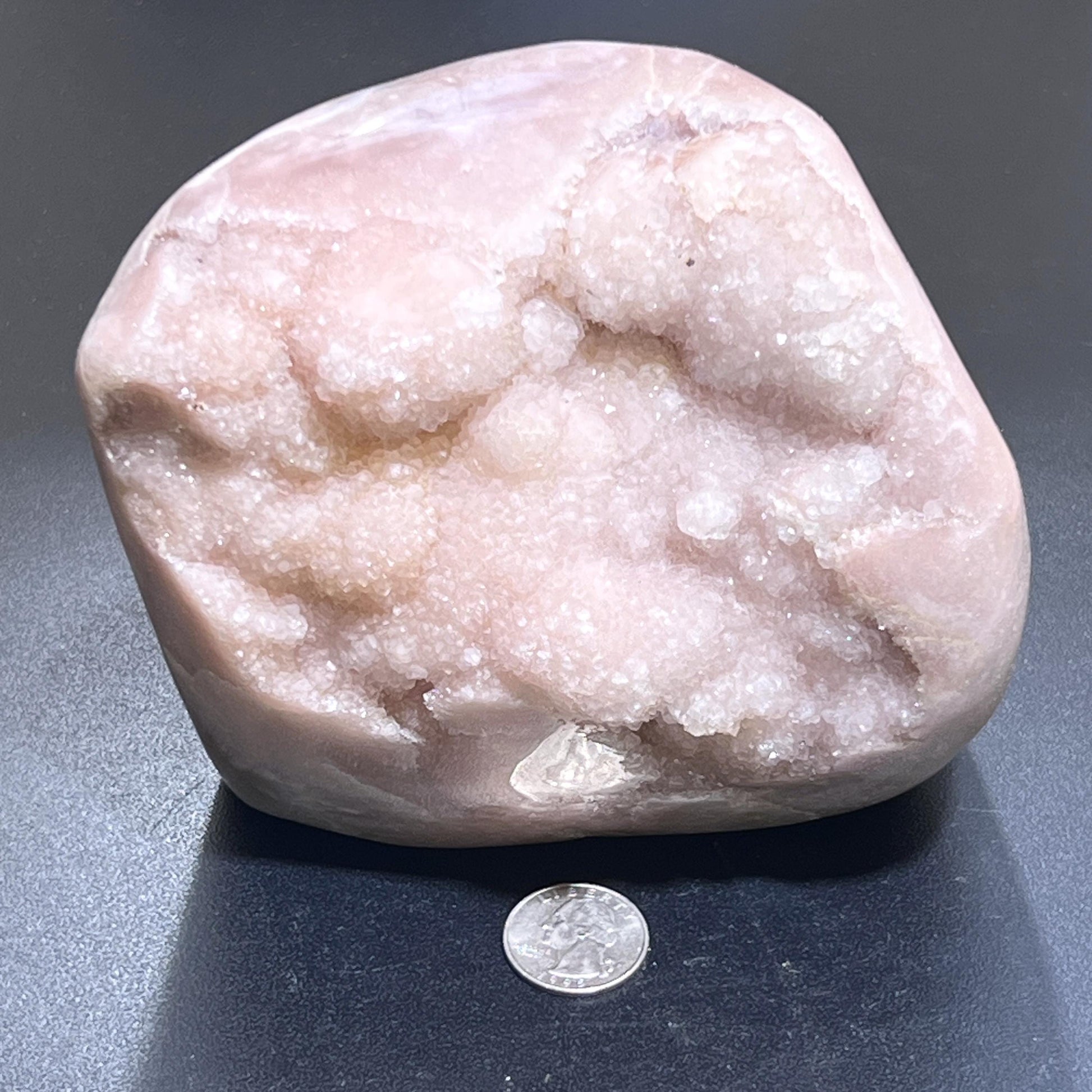 Large Pink Amethyst Druzy Cluster Freeform – Home & Living > Home Decor > Home Accents > Rocks & Geodes