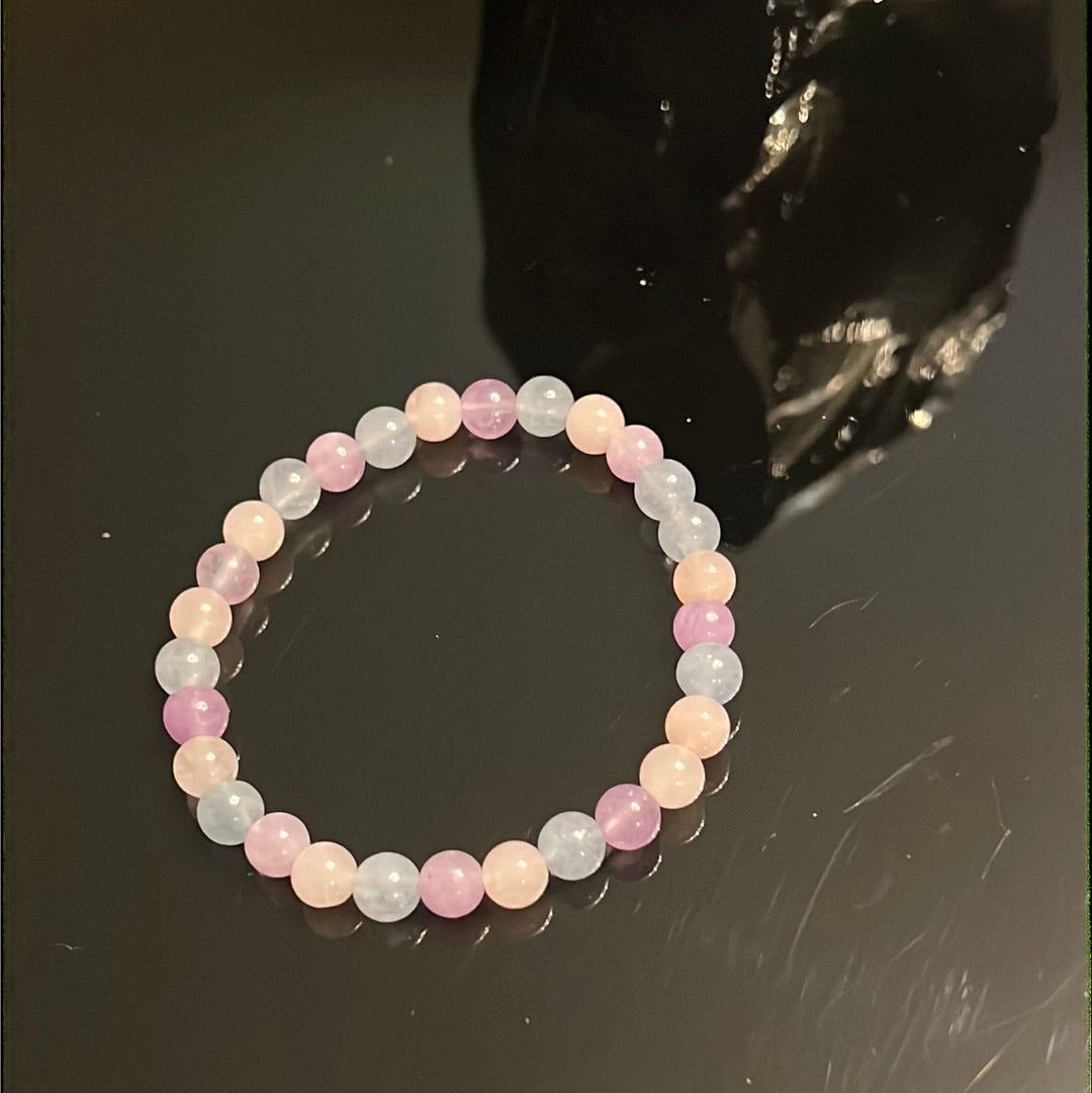 Purple Morganite Bracelet - emotional healing