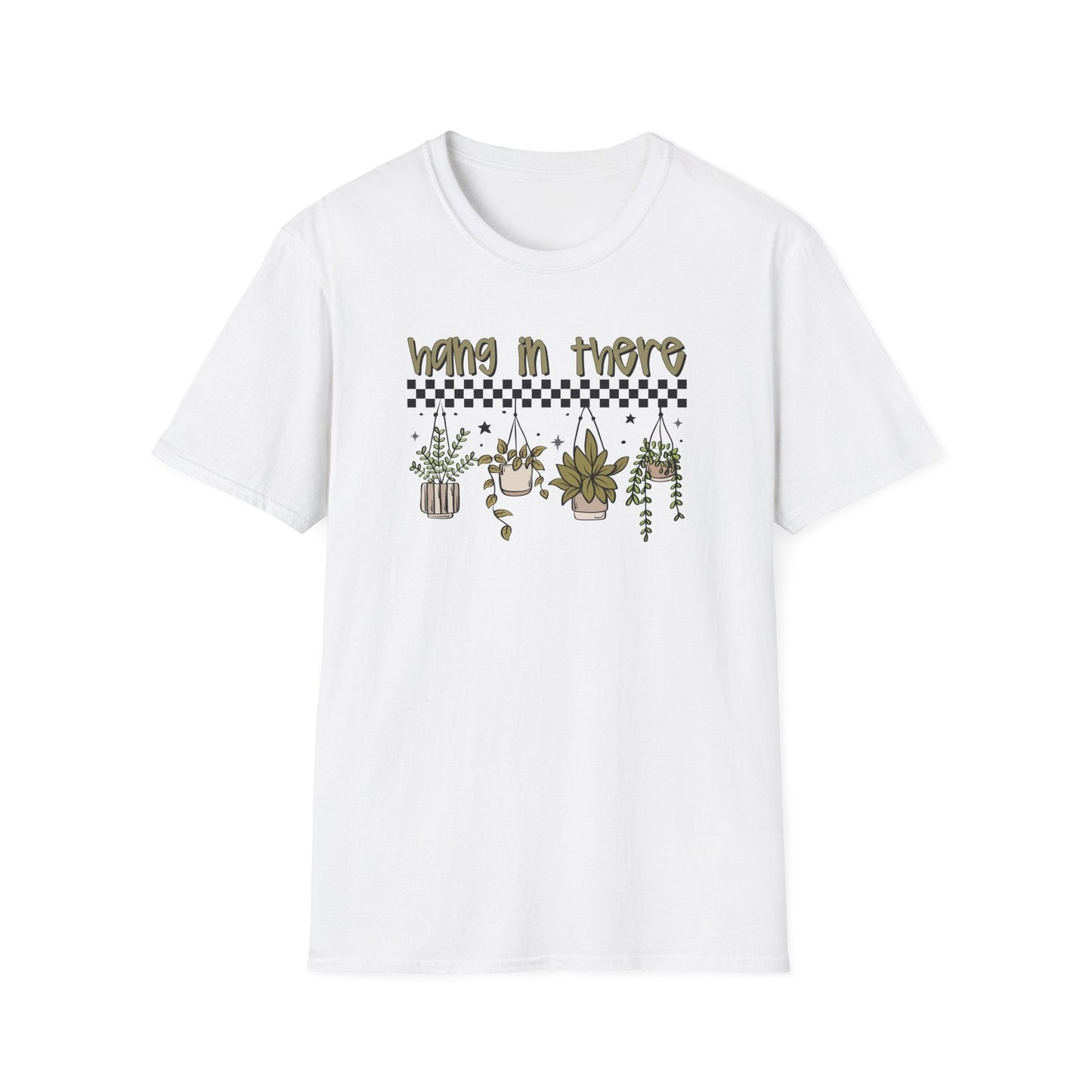 Hang In There Unisex Softstyle T-Shirt | Casual Plant Lover Tee