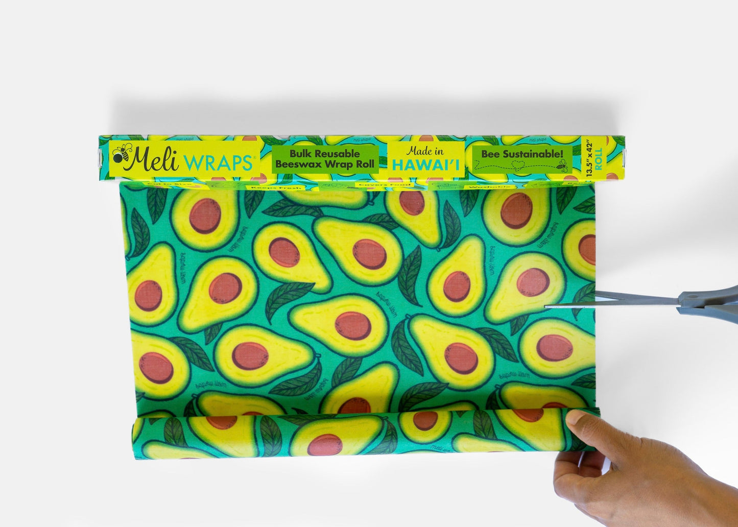 BULK ROLL Beeswax Wrap - Avocado Print
