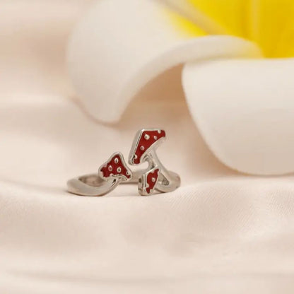 RED MUSHROOM RING (ADJUSTABLE) –