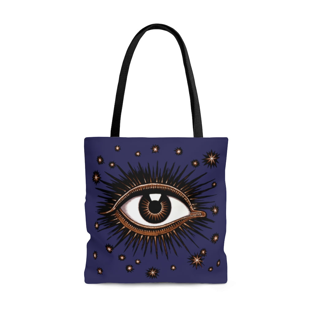 "All Seeing Eye" (Violet) - Heavy-Duty Canvas Tote Bag