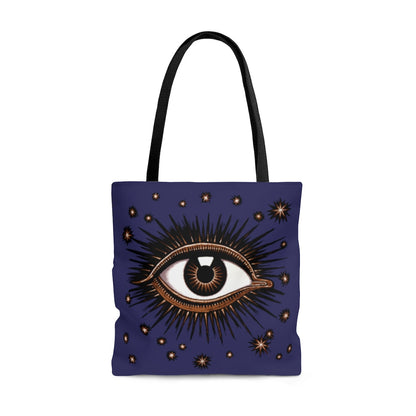 "All Seeing Eye" (Violet) - Heavy-Duty Canvas Tote Bag