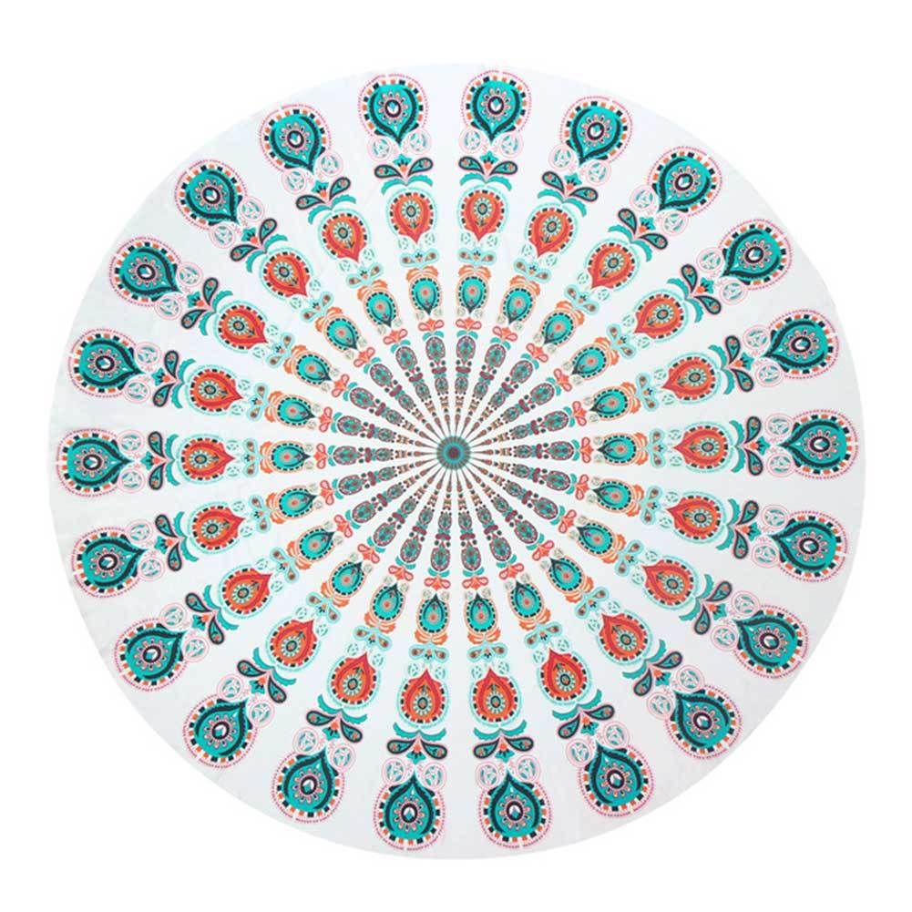 Round carpet scarf mandala tapestry – White 0