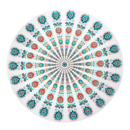 Round carpet scarf mandala tapestry – White 0