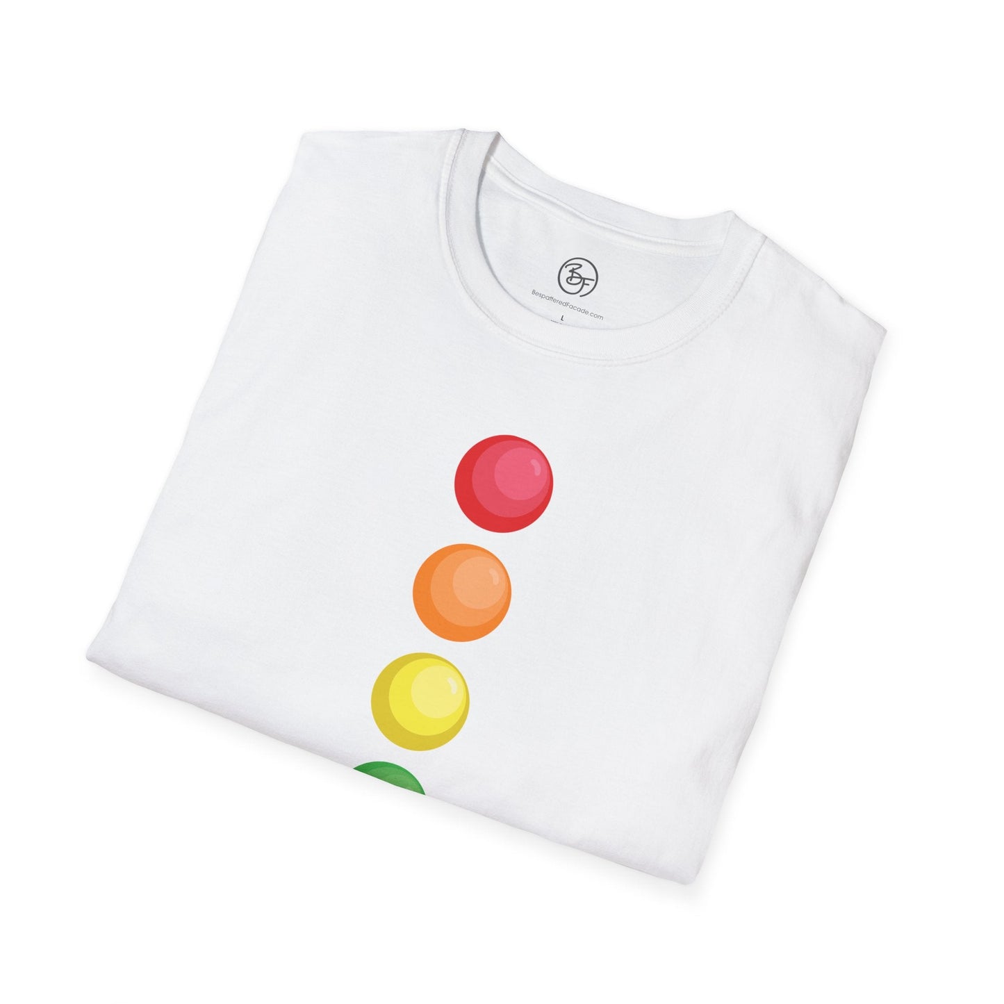 Bespattered Facade Rainbow Dots Unisex Softstyle T-Shirt