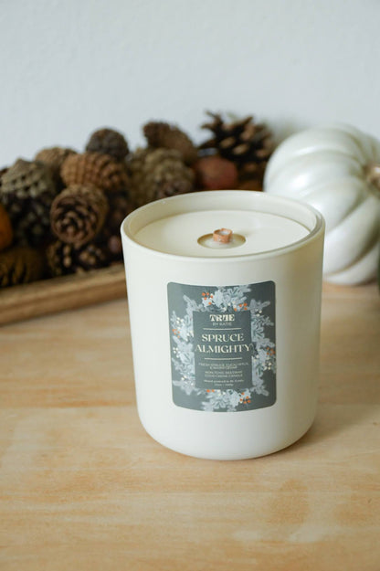 Spruce Pine Candle - Eucalyptus Cedar Beeswax 8-12oz – non toxic candle