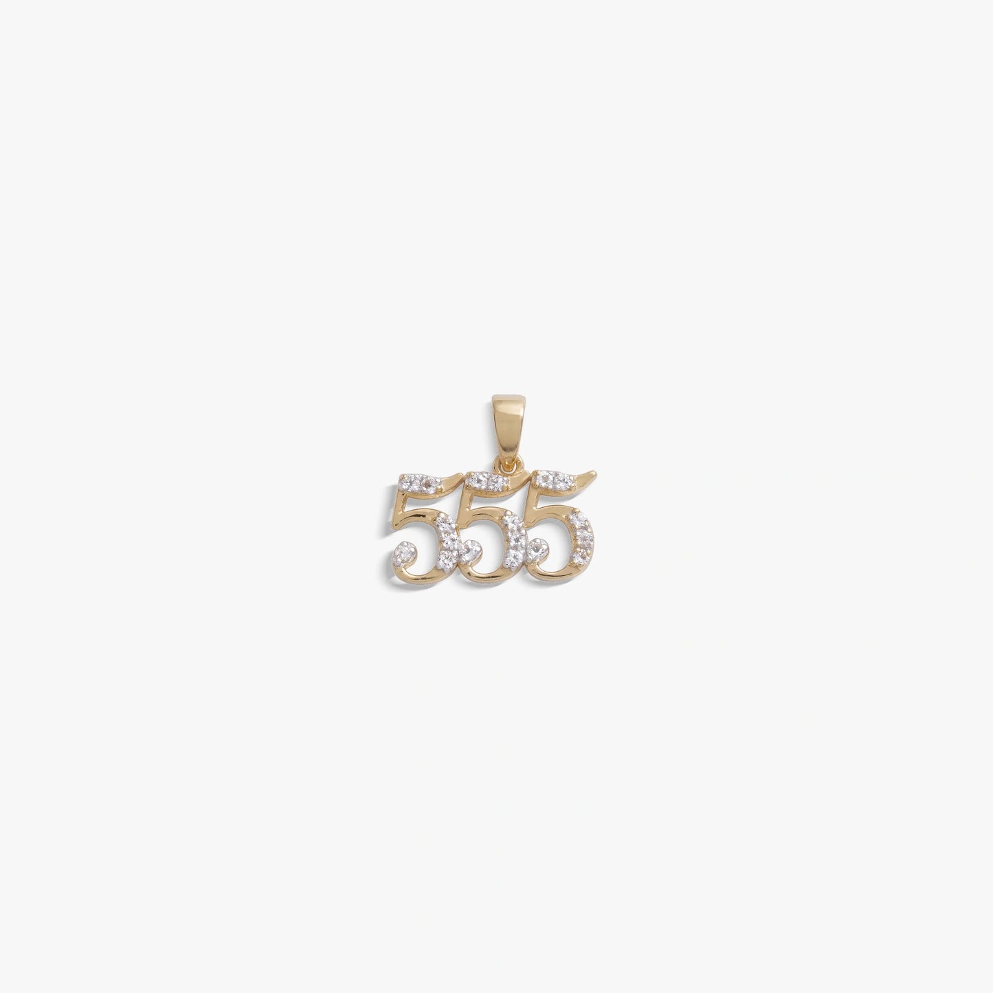 555 Sapphire Angel Number Amulet – 14K Gold Vermeil Pendants