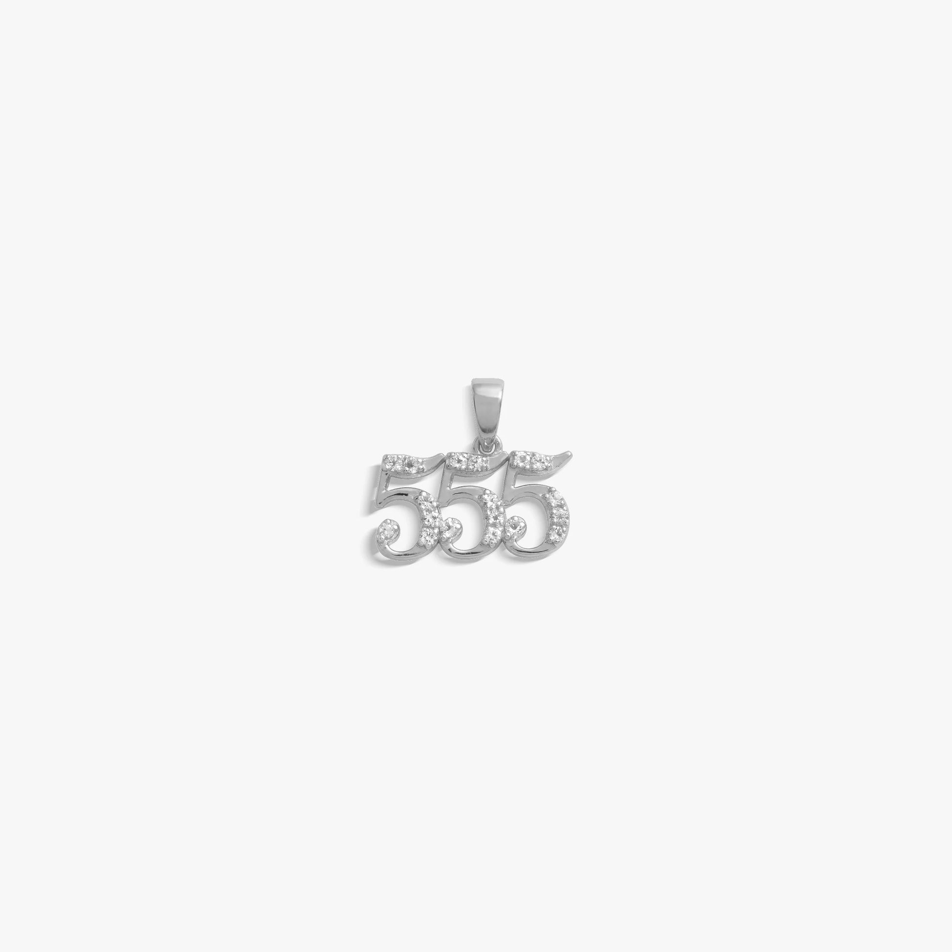 555 Sapphire Angel Number Amulet – 925 Sterling Silver Pendants