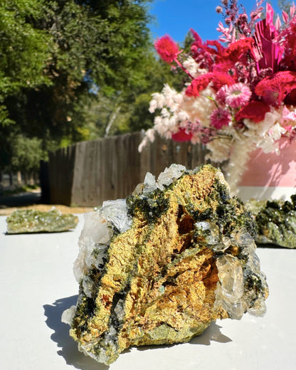 Epidote Quartz Cluster –