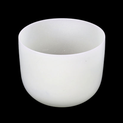 10" Frosted Quartz Sound Bowl – A Note | Amethyst Gem Infused Singing Bowl –
