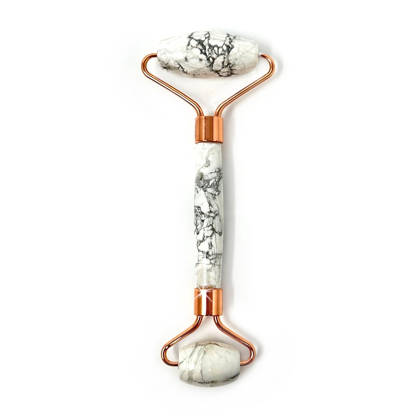 Dual-Ended Crystal Face Roller – Howlite