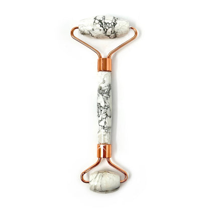 Dual-Ended Crystal Face Roller – Howlite