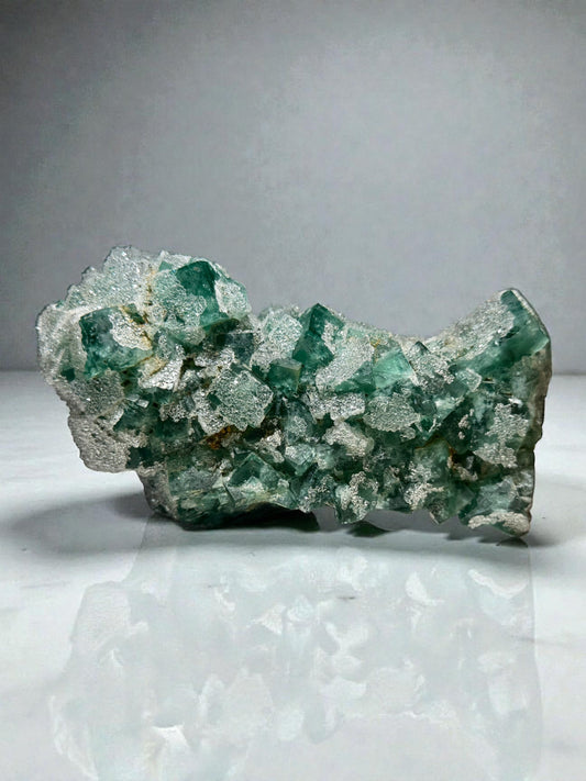 Daylight Reactive Fluorite With Druzy Quartz and Galena- Nigeria | River Walkers Minerals –