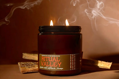 Ritual Valley Candle | Saffron Violet Amber Smoky Scented Candle –