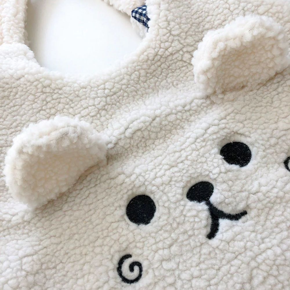 Fluffy Dog Tote Bag - Cute Pup Print Canvas Tote –