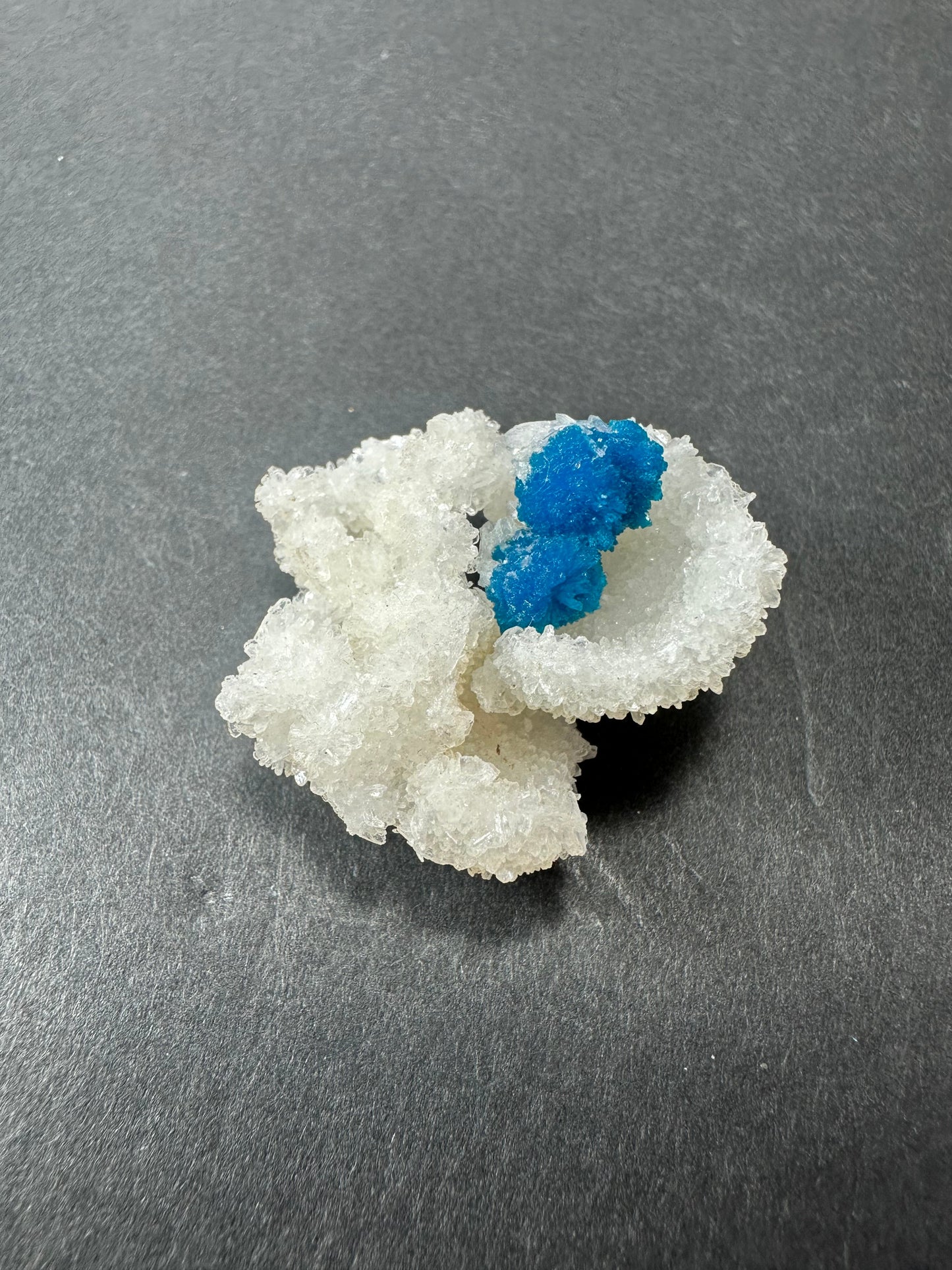 Cavansite Ball 'Floaters' on Stilbite MD – #6 Minerals