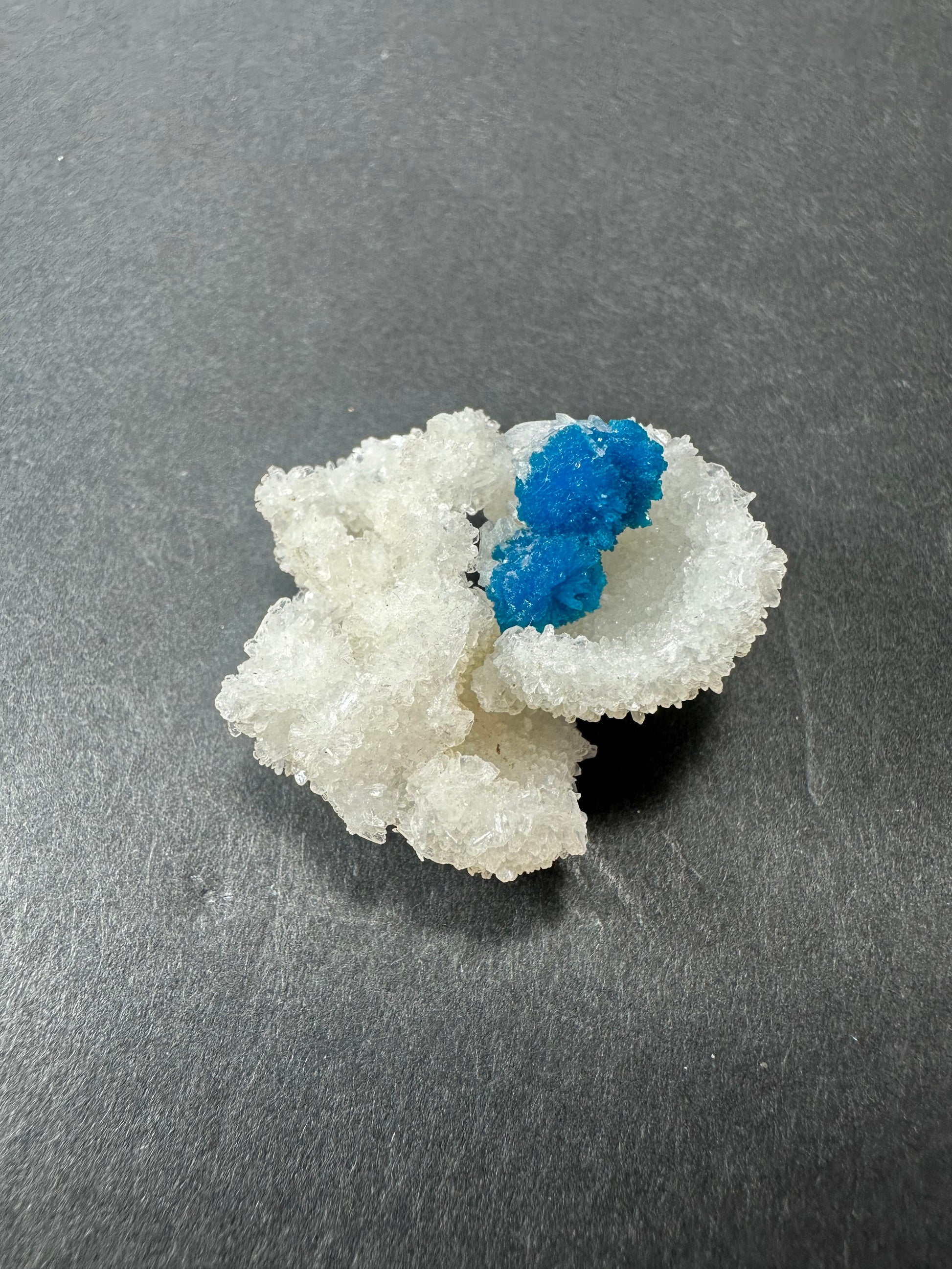 Cavansite Ball 'Floaters' on Stilbite MD – #6 Minerals