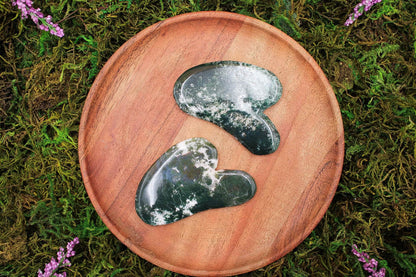 Gua Sha, skin stone - Moss Agate