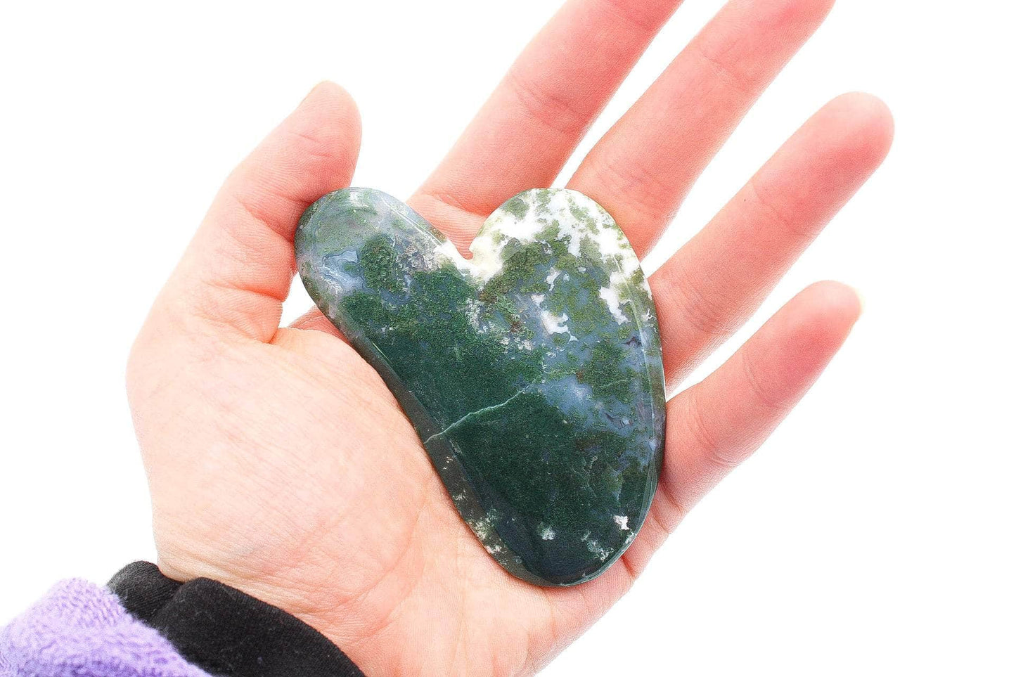 Gua Sha, skin stone - Moss Agate