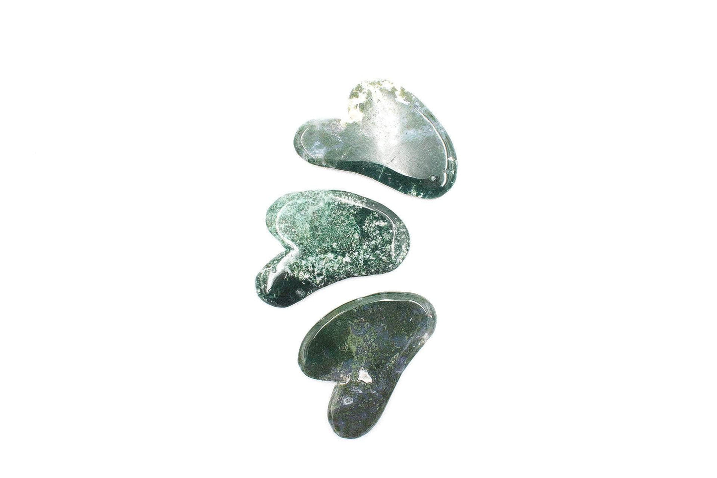 Gua Sha, skin stone - Moss Agate