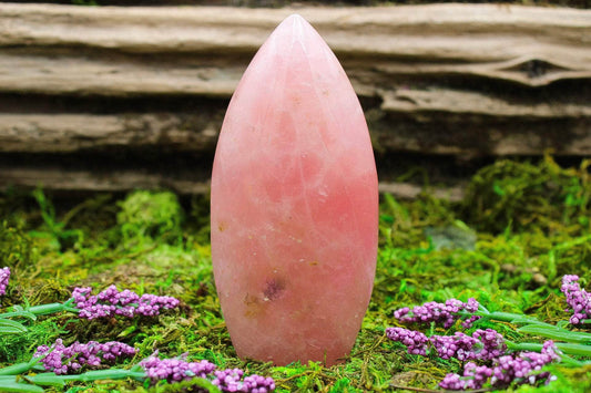 Rose Quartz Flame 3" – Crystal