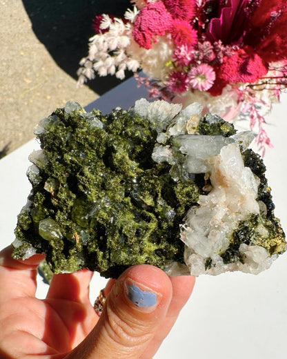 Epidote Quartz Cluster –
