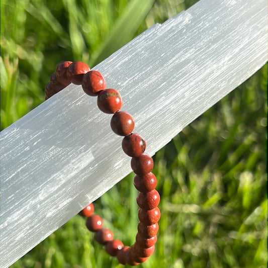 Red Jasper Stretchable Bracelet - sexual desire and playfulness
