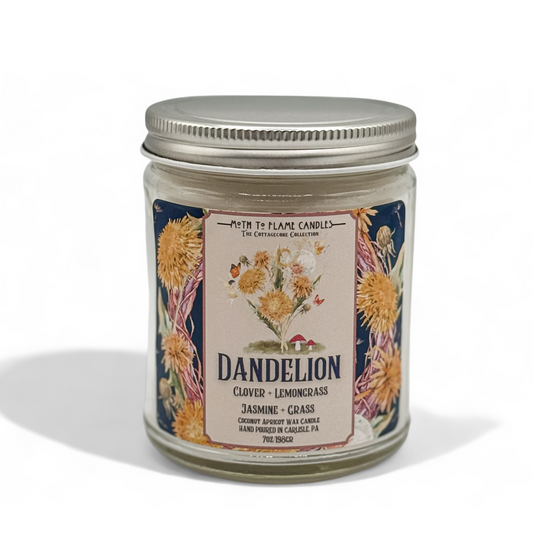 Dandelion – 7 oz - Cardamom, Clover, Geranium, Lemongrass, Jasmine – Container
