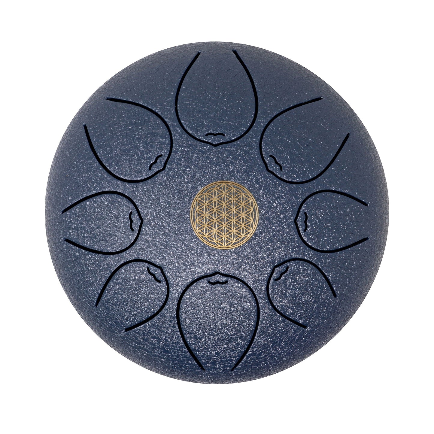 20cm Pentatonic Steel Singing Drum - Metal Dark Blue –