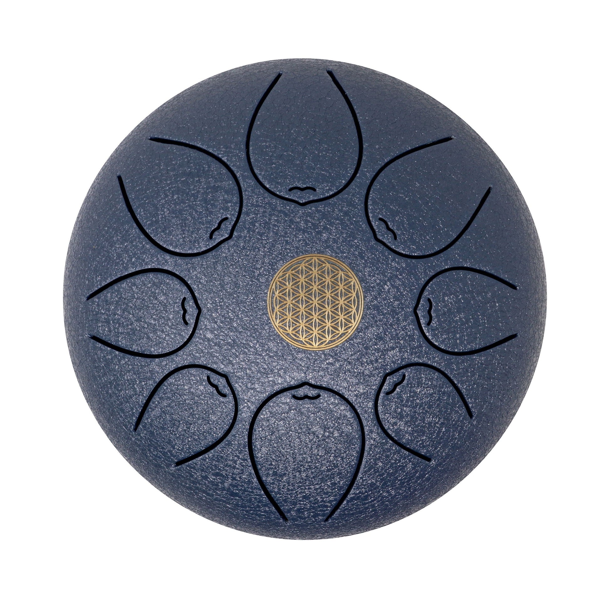 20cm Pentatonic Steel Singing Drum - Metal Dark Blue –