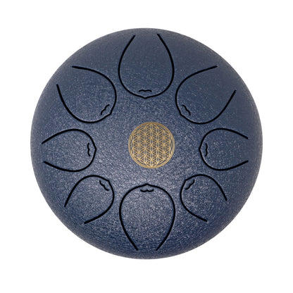 20cm Pentatonic Steel Singing Drum - Metal Dark Blue –