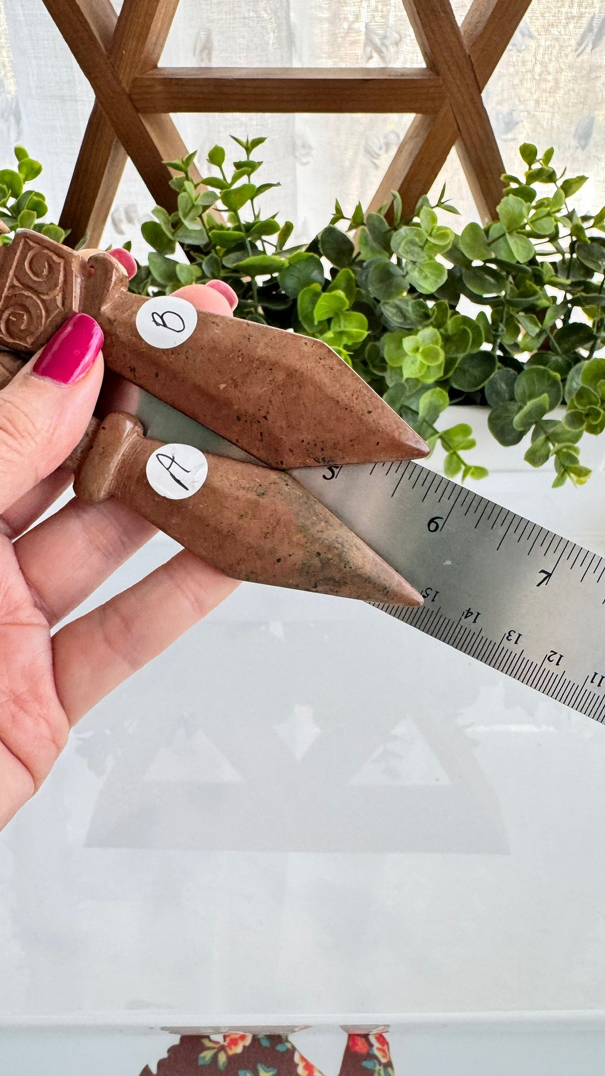 Hand-Carved Jade Tiger Athame – 6" Ritual Knife for Strength