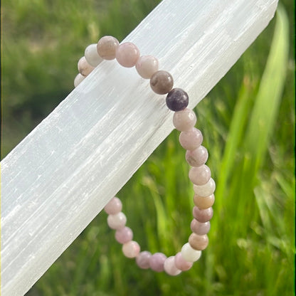 Lilac Mica Stone Bracelet - acceptance & connection