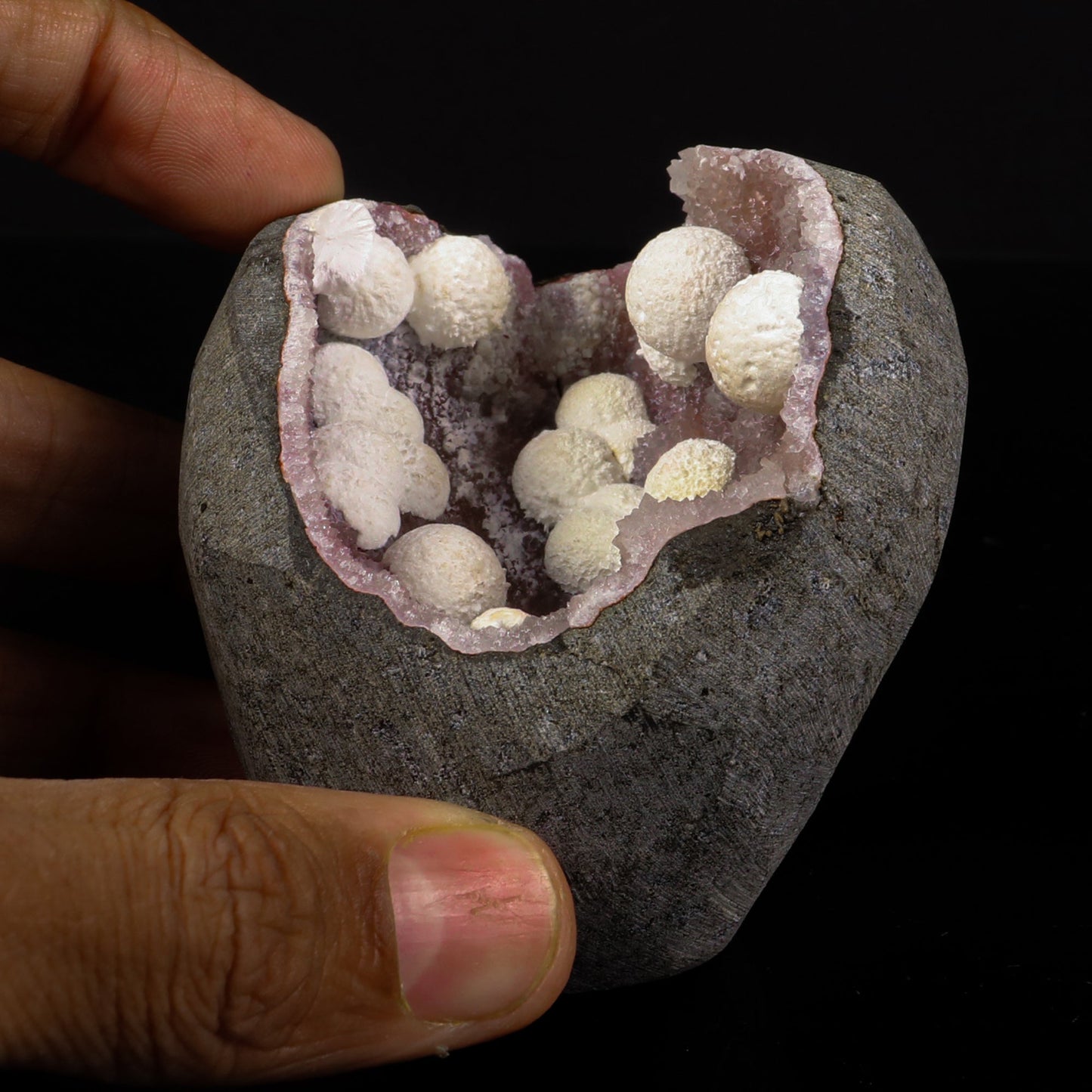Rare Okenite With MM Quartz Natural Mineral Specimen – Okenite