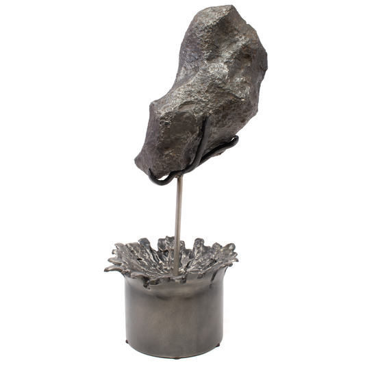 Campo de Cielo Meteorite on Custom Rotating "Impact" Stand (round) - From Argentina – Meteorites