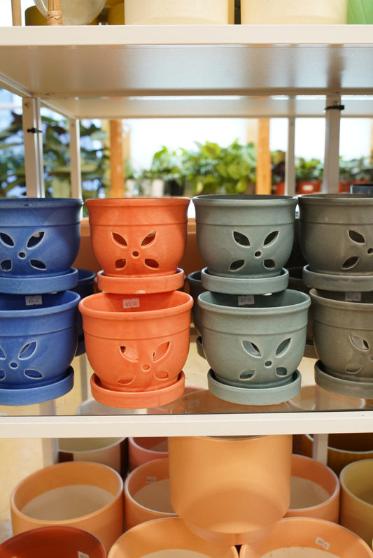 Petal Orchid Pot | Breathable Handcrafted Planter – planter