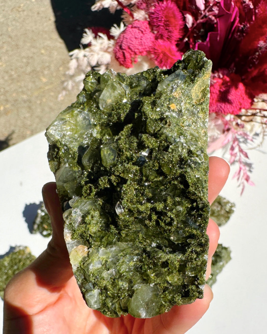 Epidote Quartz Cluster –