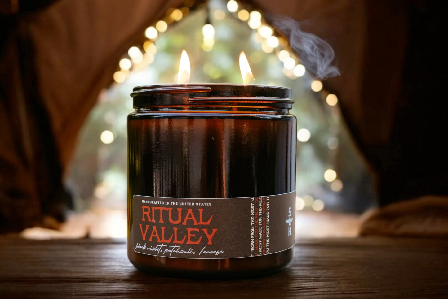 Ritual Valley Candle | Saffron Violet Amber Smoky Scented Candle –