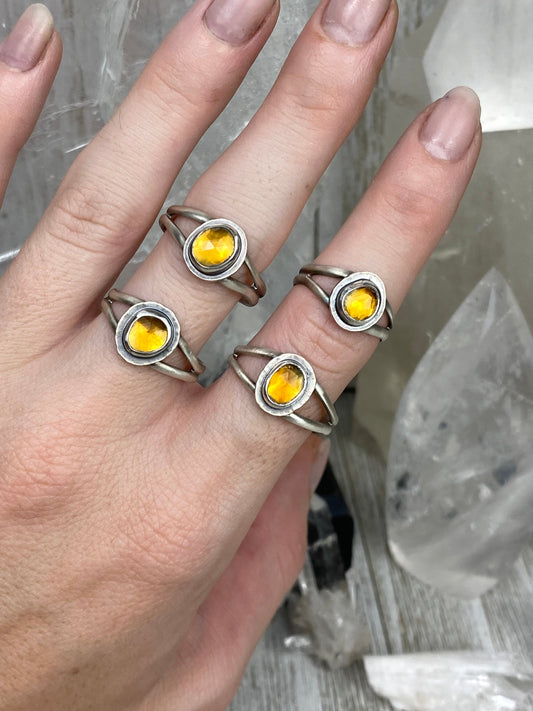 Citrine in Sterling Silver Ring